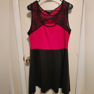 Red and Black Skater Dress